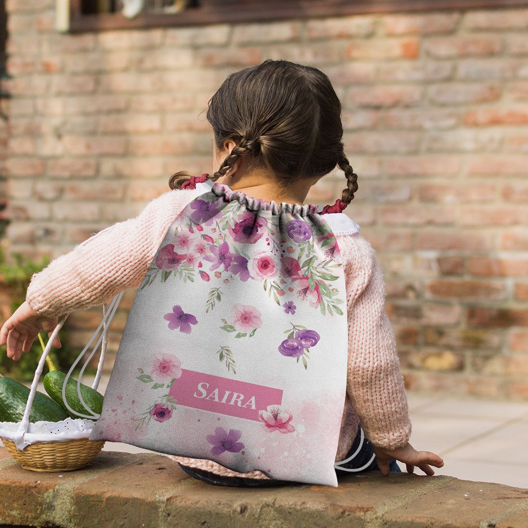 Floral Fiesta Drawstring Bag (kids)