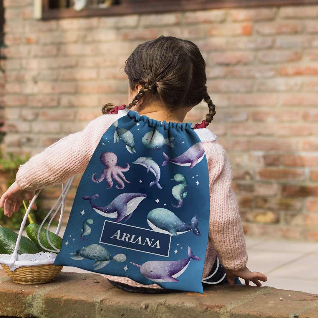 Midnight Ocean Drawstring Bag (kids)