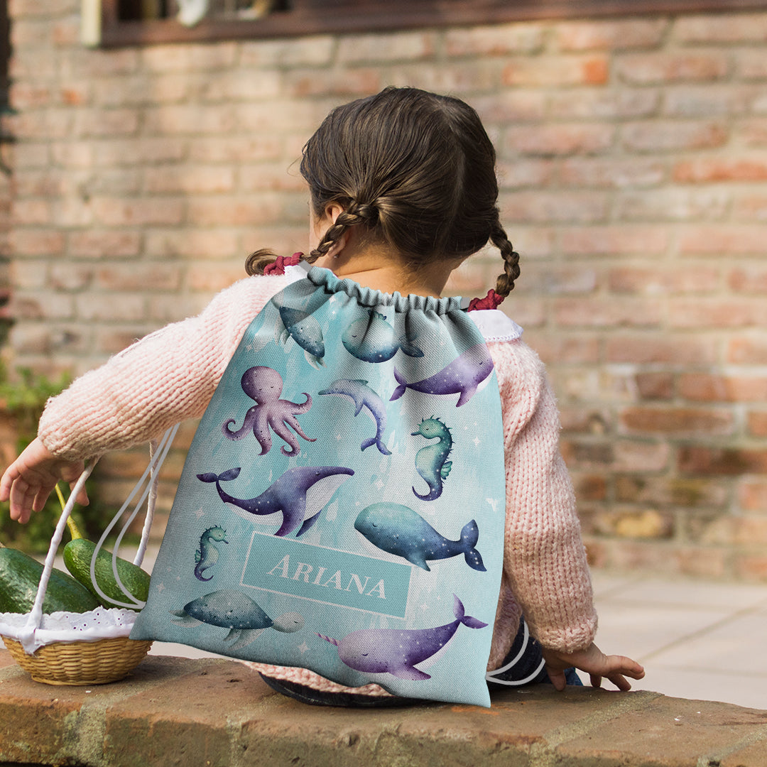 Midnight Ocean Drawstring Bag (kids)