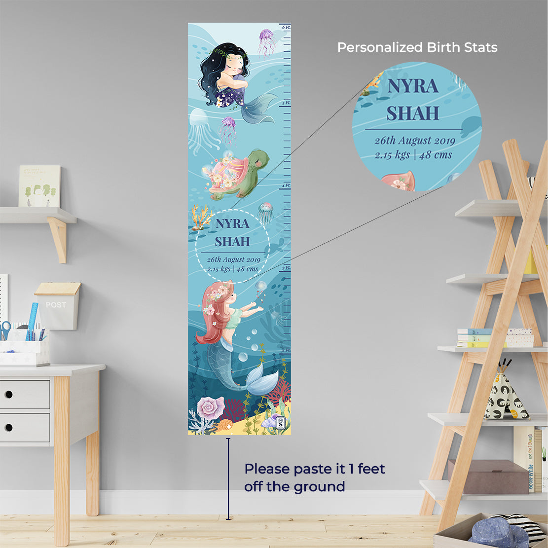 Mermaid Magic Height Chart (kids)