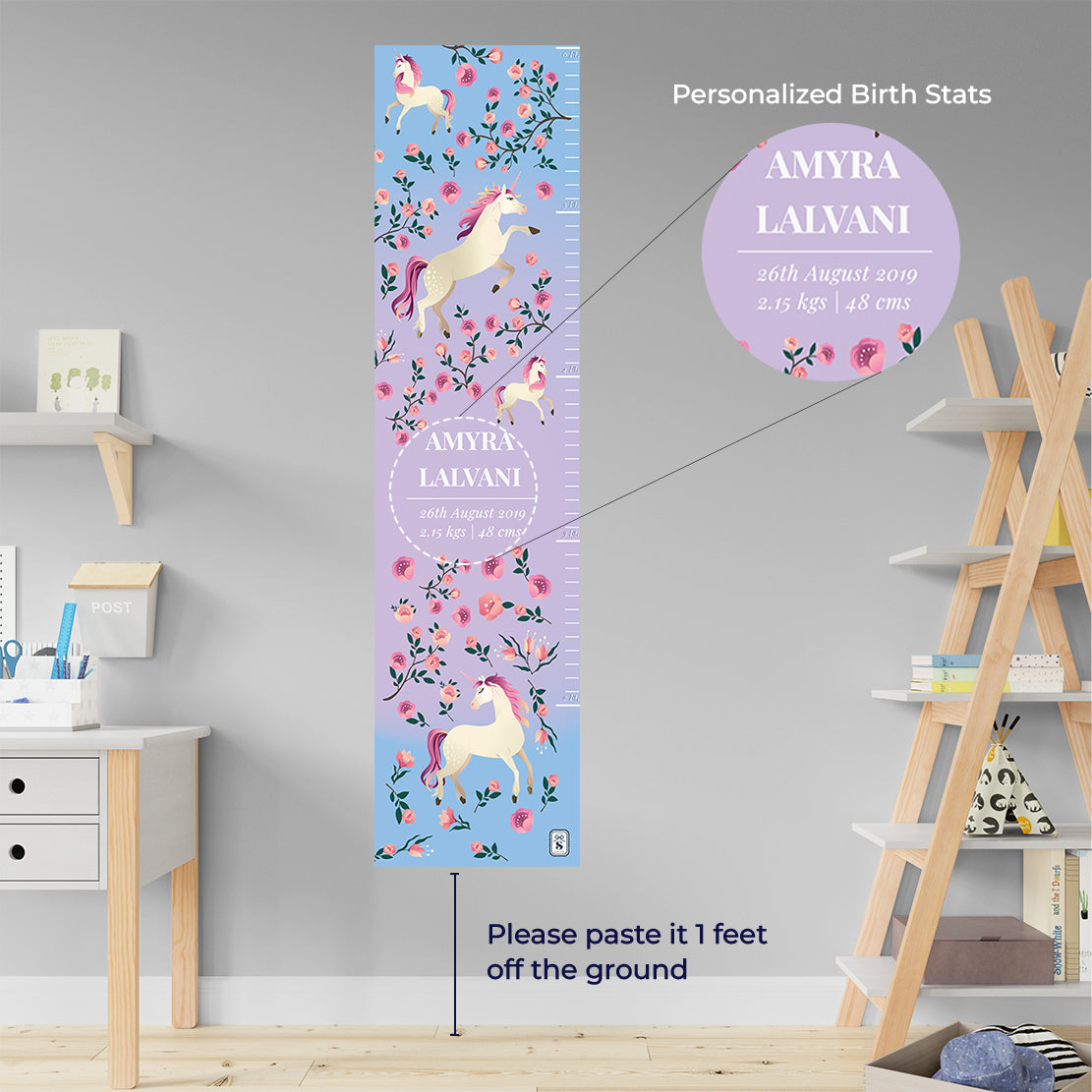 Unicorn Paradise Height Chart (kids)