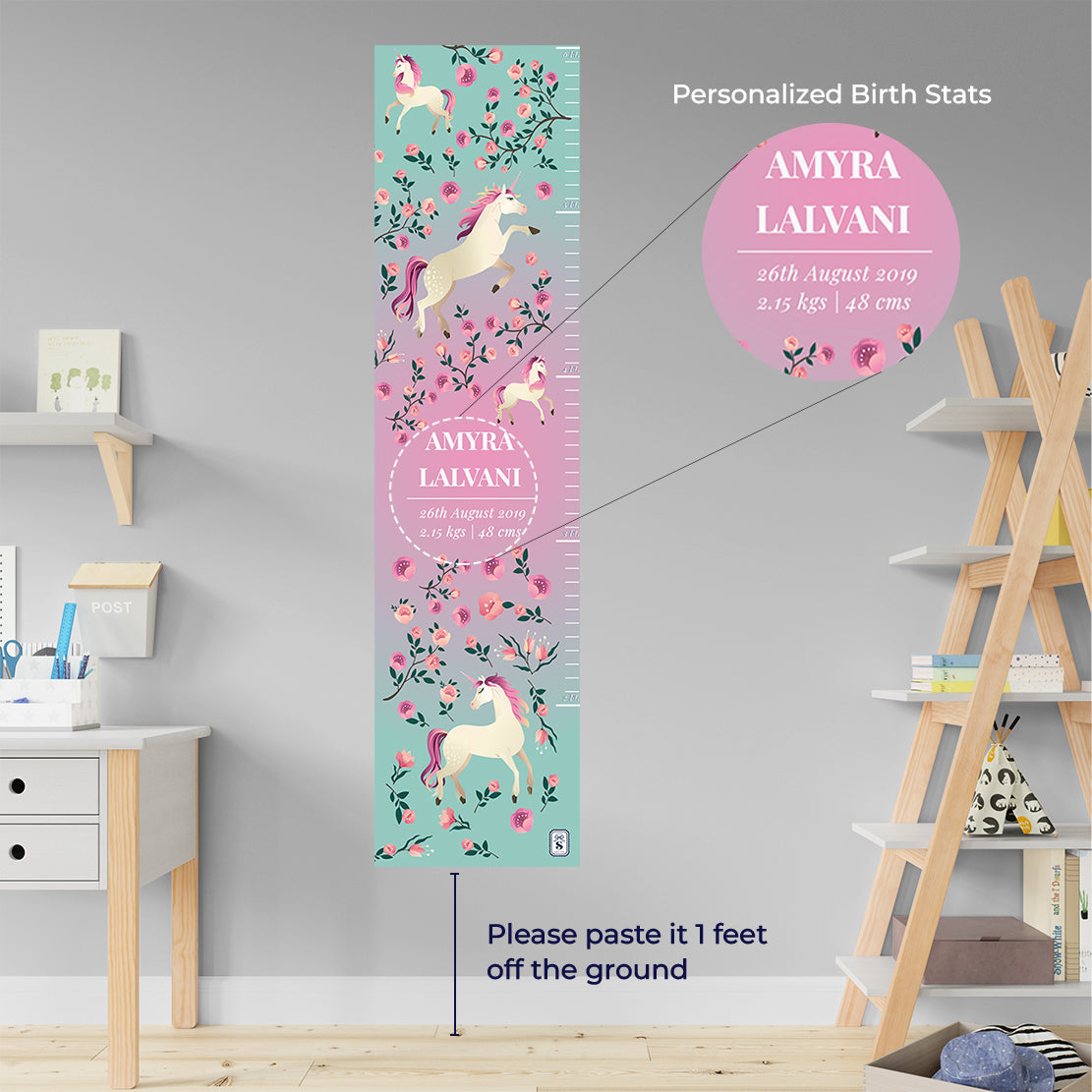 Unicorn Paradise Height Chart (kids)