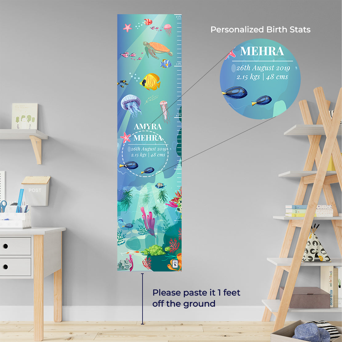 Ocean Bed Height Chart (kids)