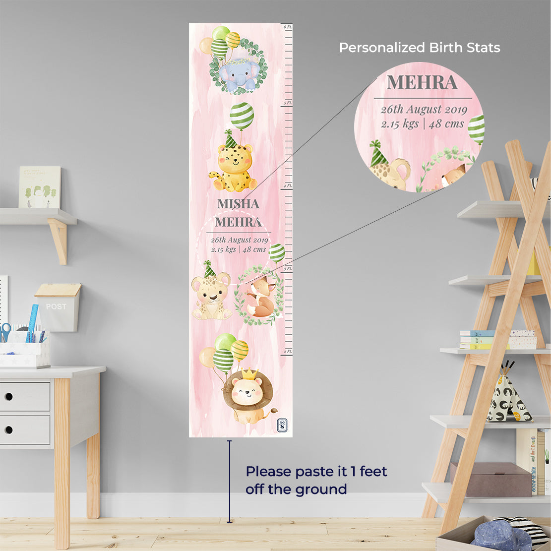 Safari Soiree Height Chart (kids)