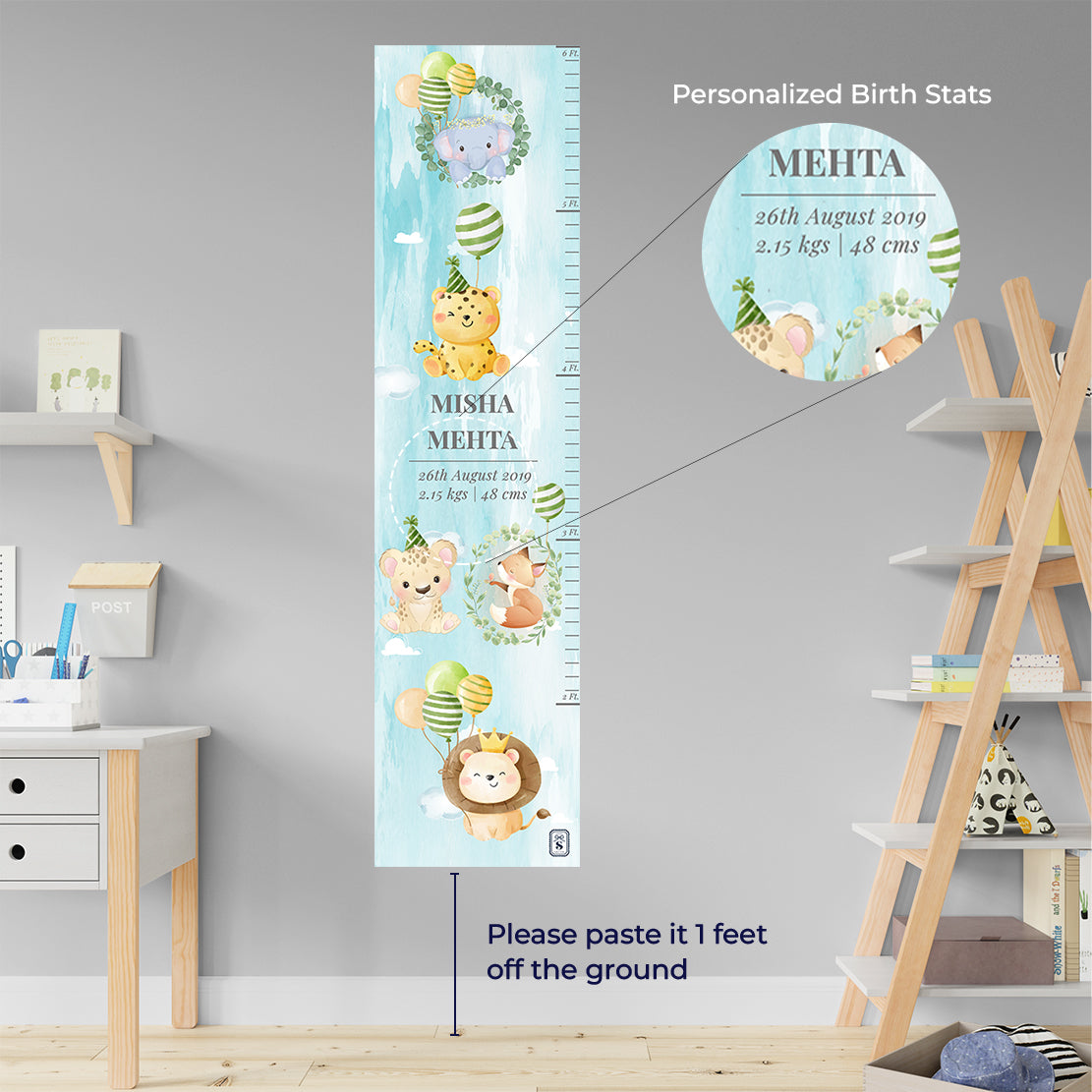 Safari Soiree Height Chart (kids)