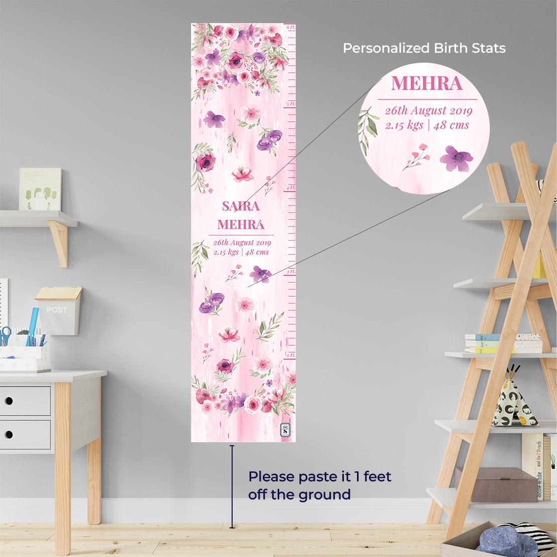 Floral Fiesta Height Chart (kids)