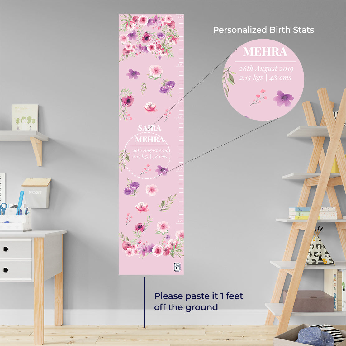 Floral Fiesta Height Chart (kids)