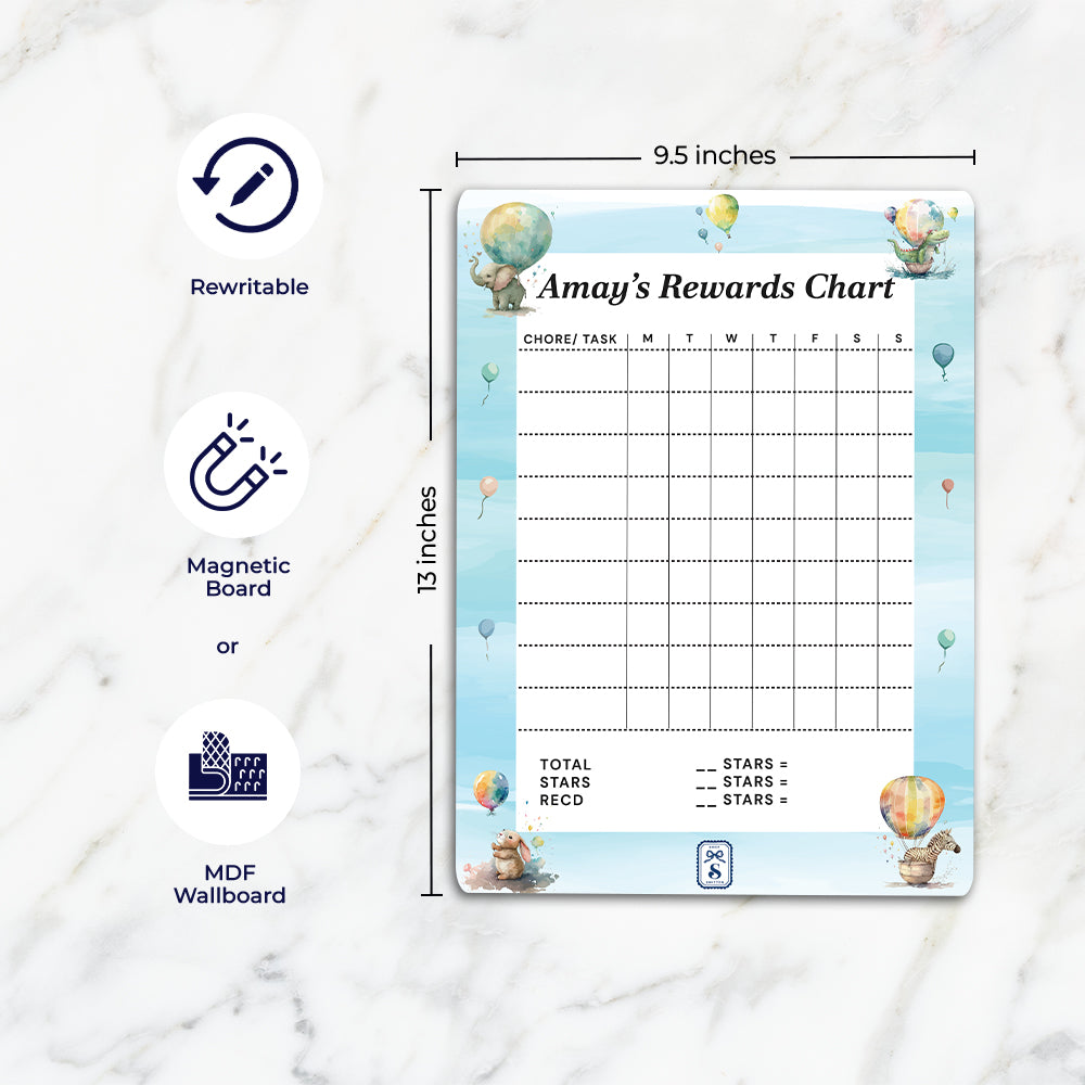 Balloon Safari Kids Reward Chart