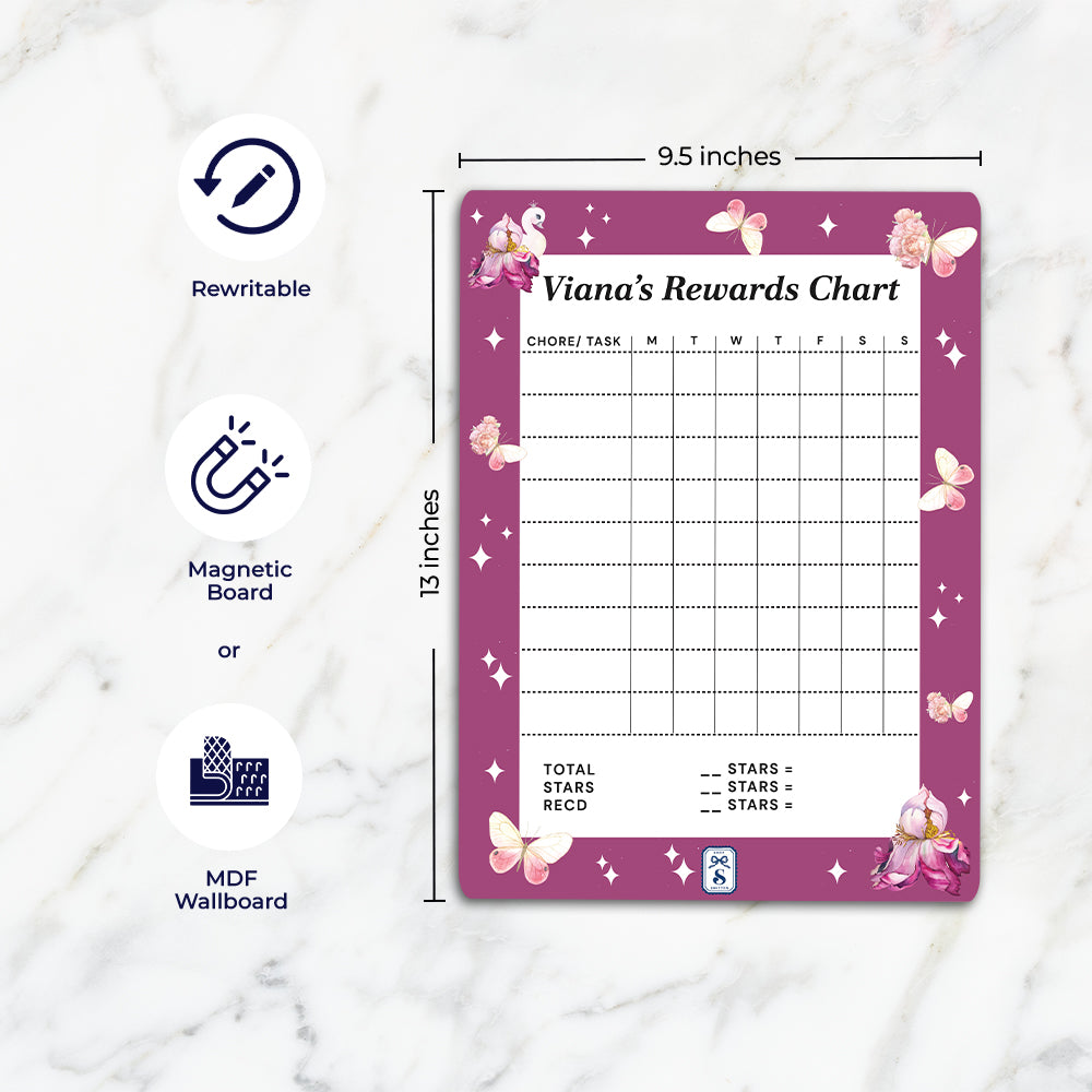 Butterfly Swan Blossom Reward Chart