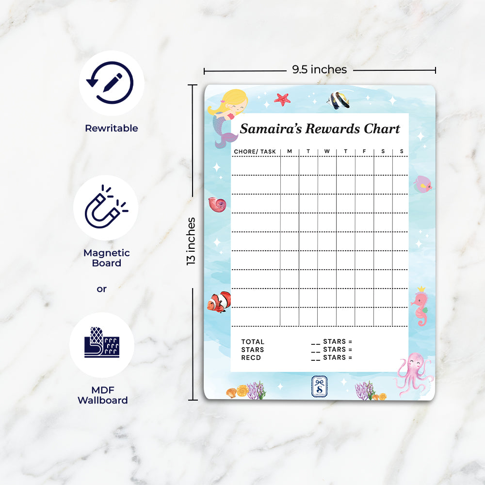 Lil Mermaid Kids Reward Chart