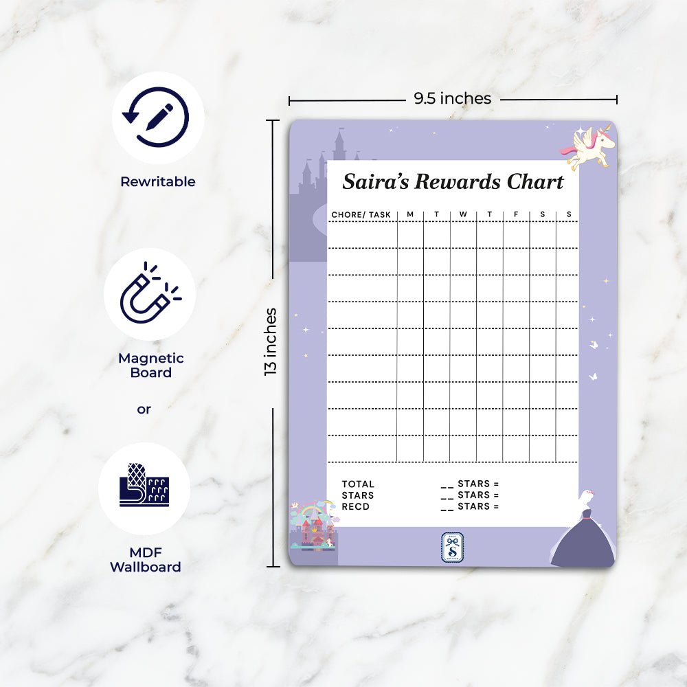 Princess Kids Reward Chart