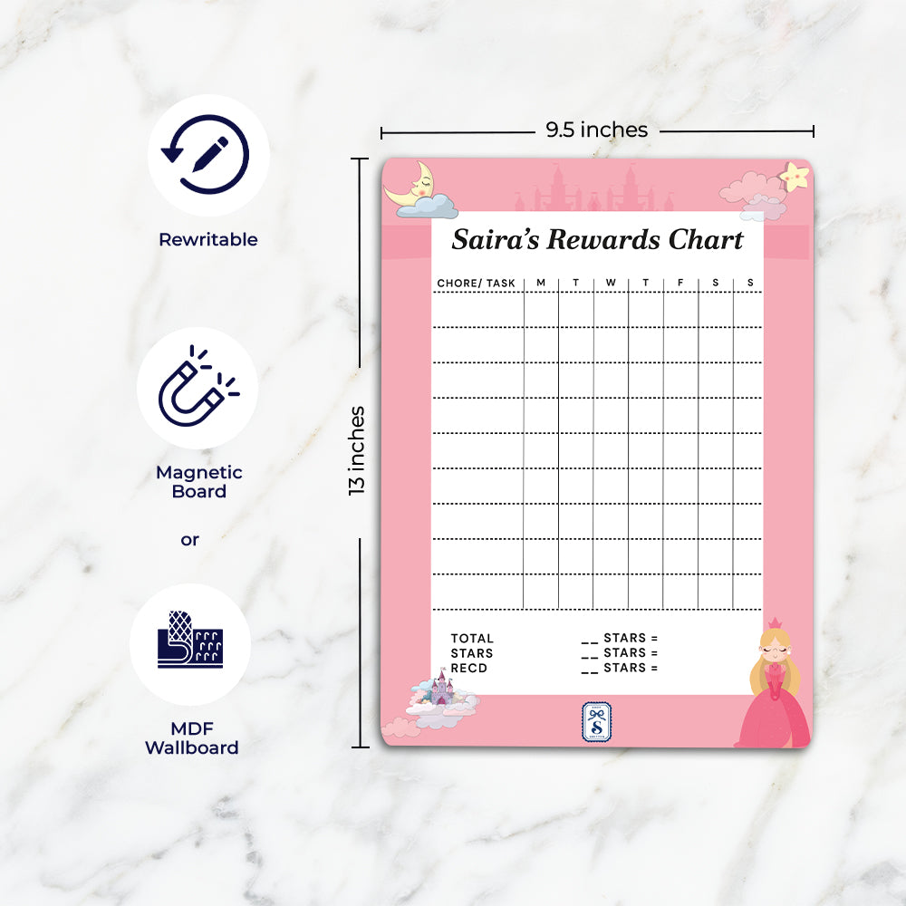 Princess Kids Reward Chart