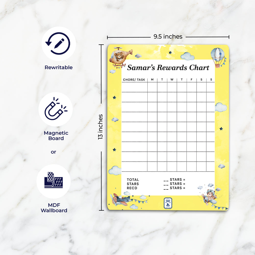 Teddy's Flight Kids Reward Chart