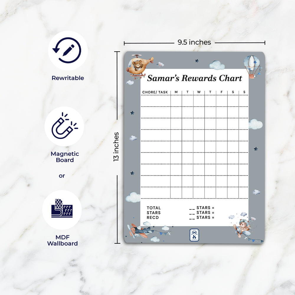 Teddy's Flight Kids Reward Chart