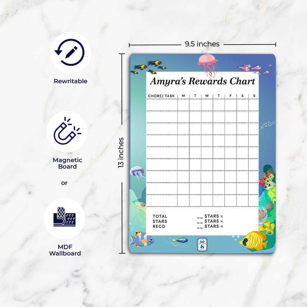 Ocean Bed Kids Reward Chart