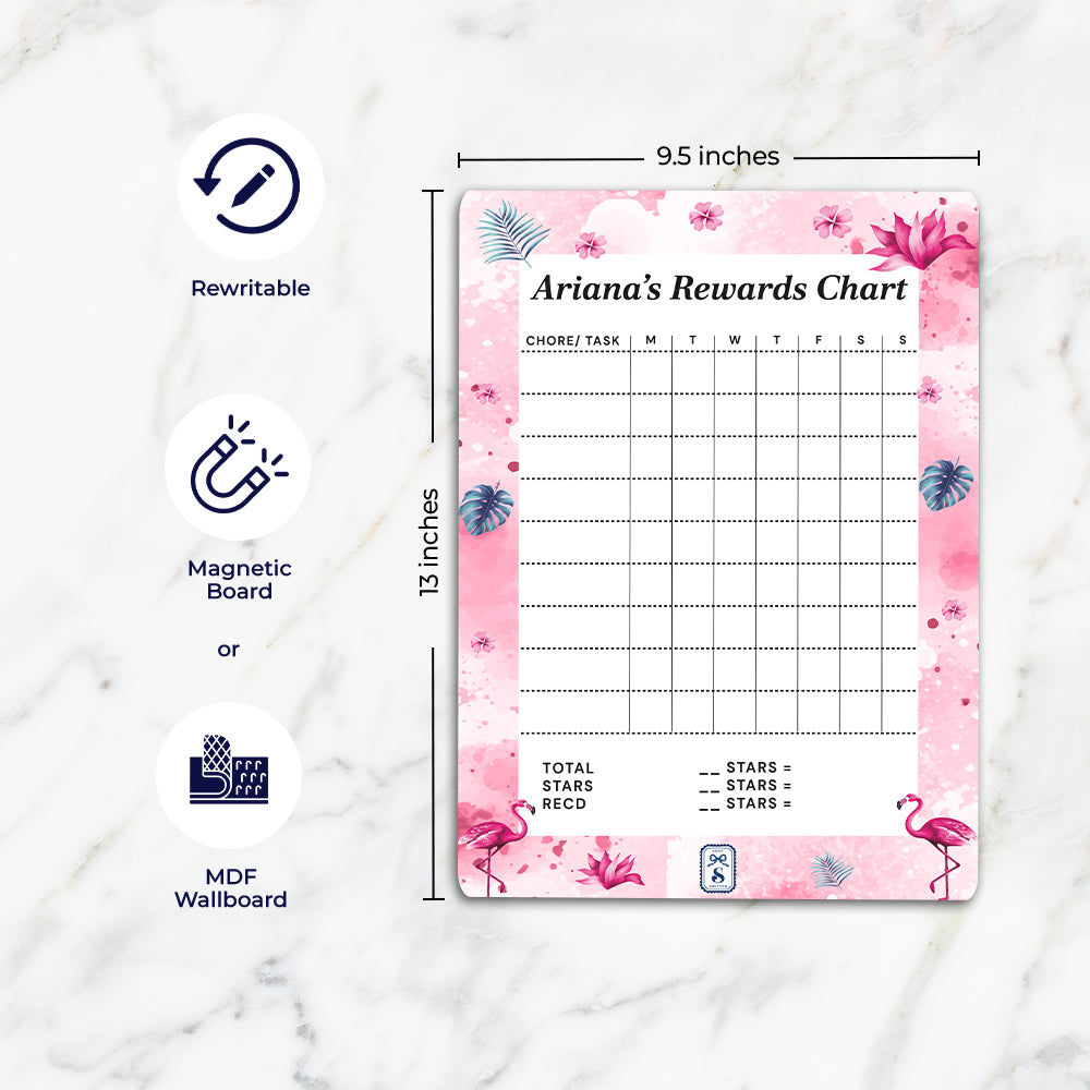 Flamingo Fiesta Kids Reward Chart