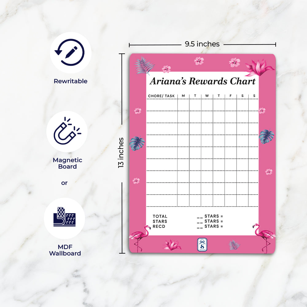 Flamingo Fiesta Kids Reward Chart