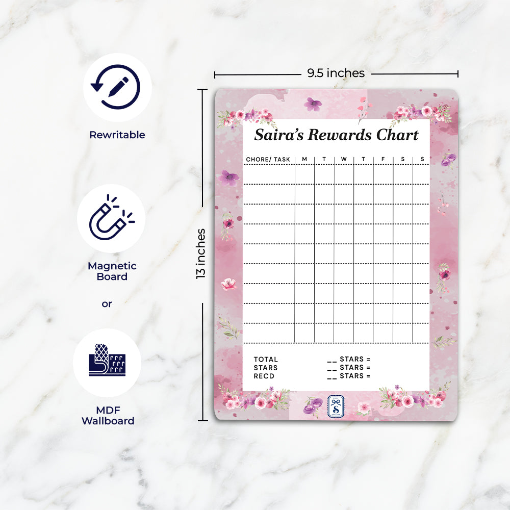 Floral Fiesta Kids Reward Chart