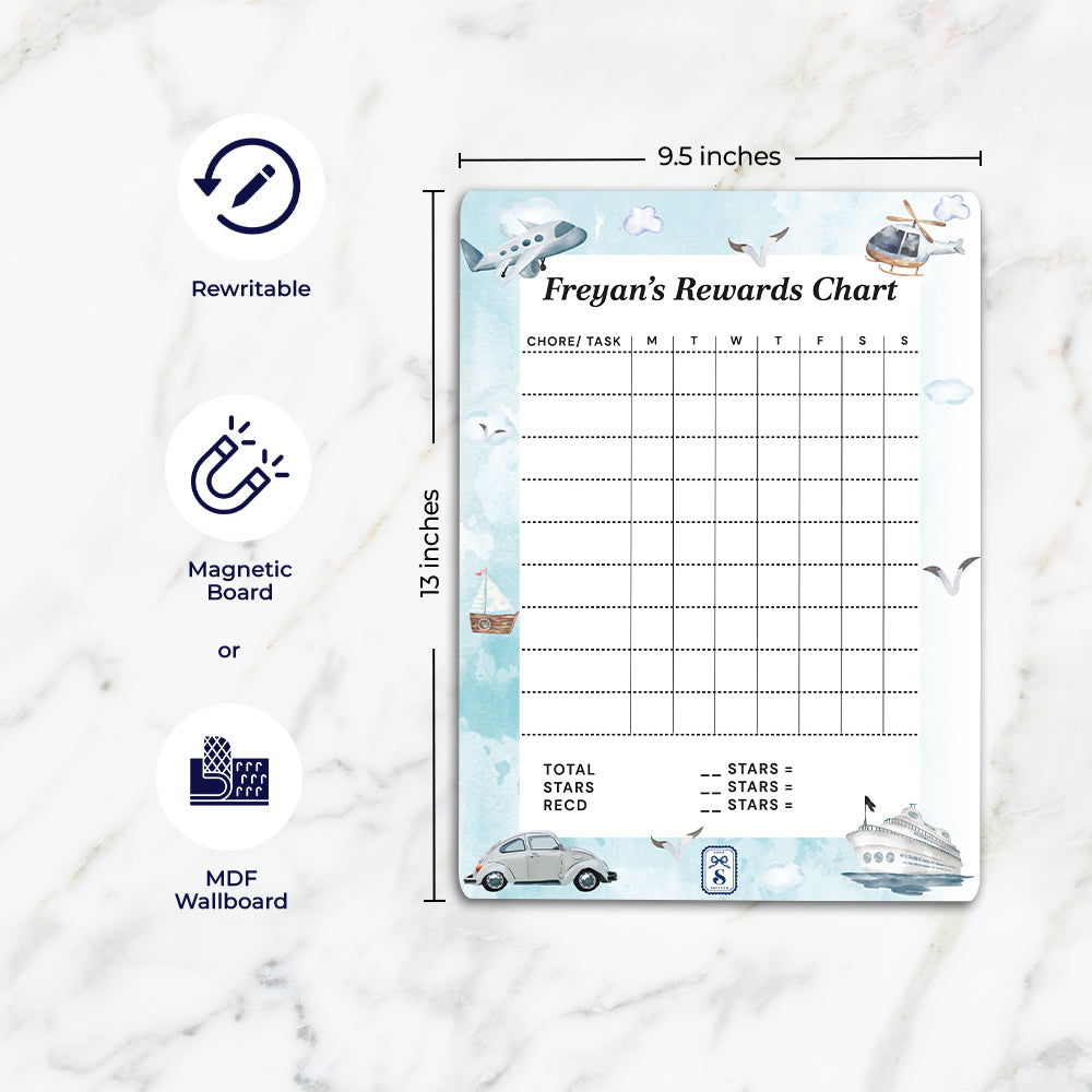 Transport Kids Reward Chart