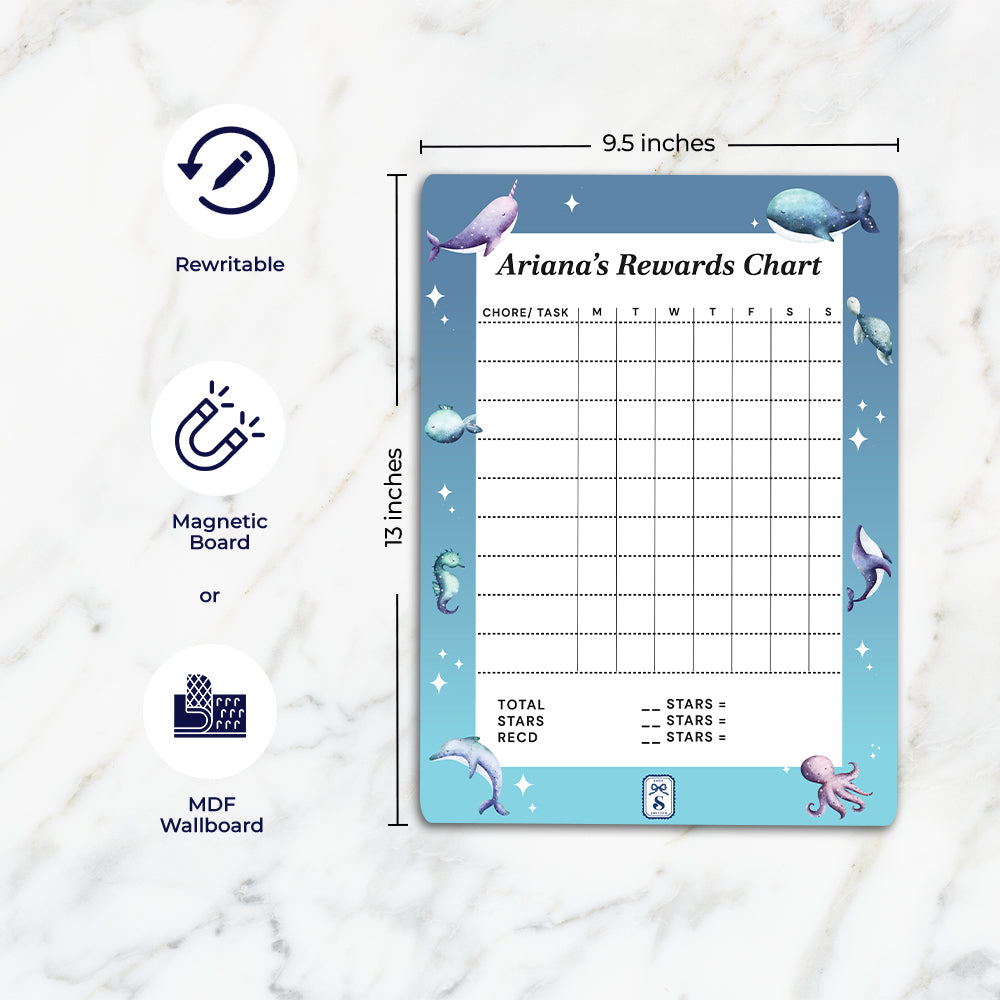 Midnight Ocean Kids Reward Chart