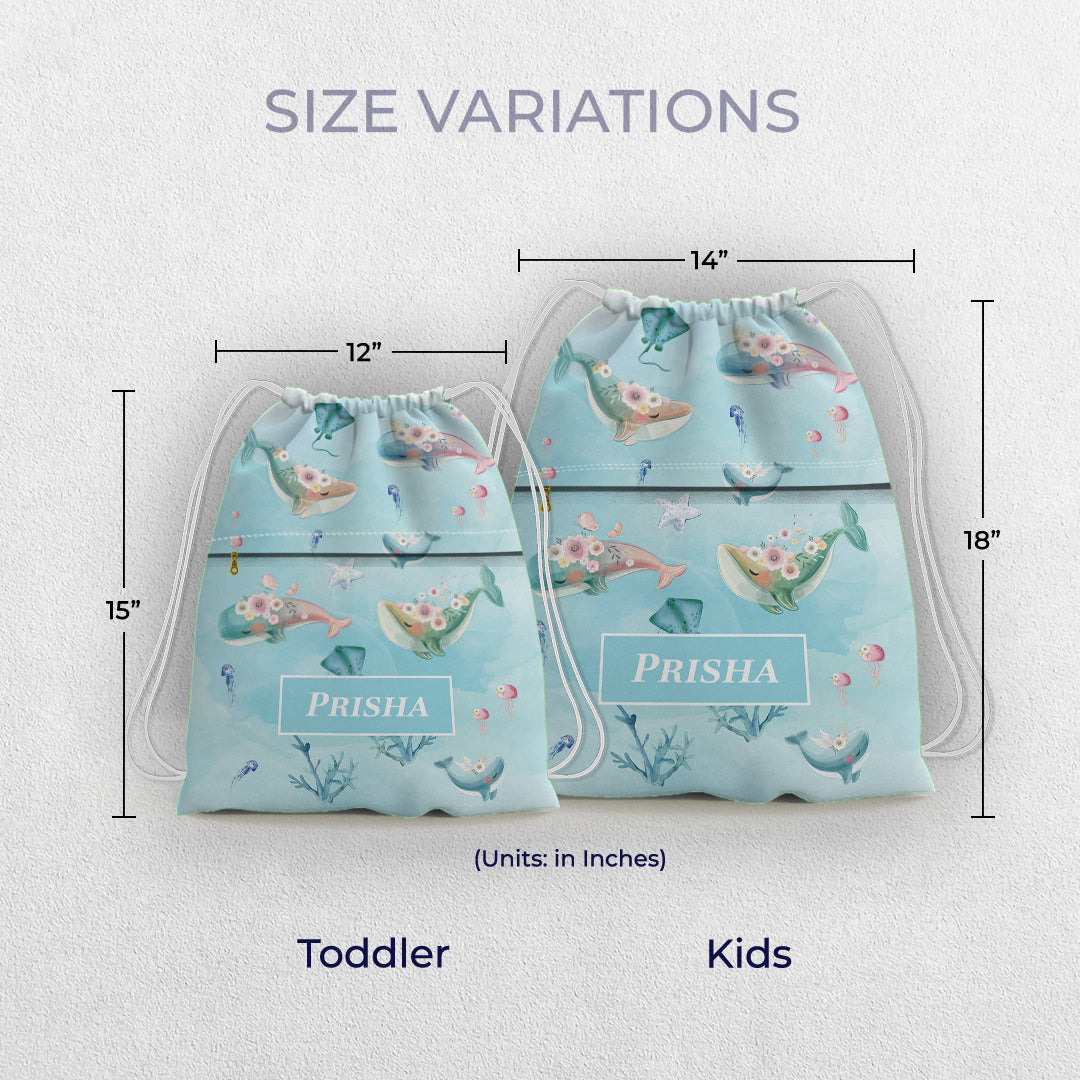 Floral Whales Swim Bag (kids)