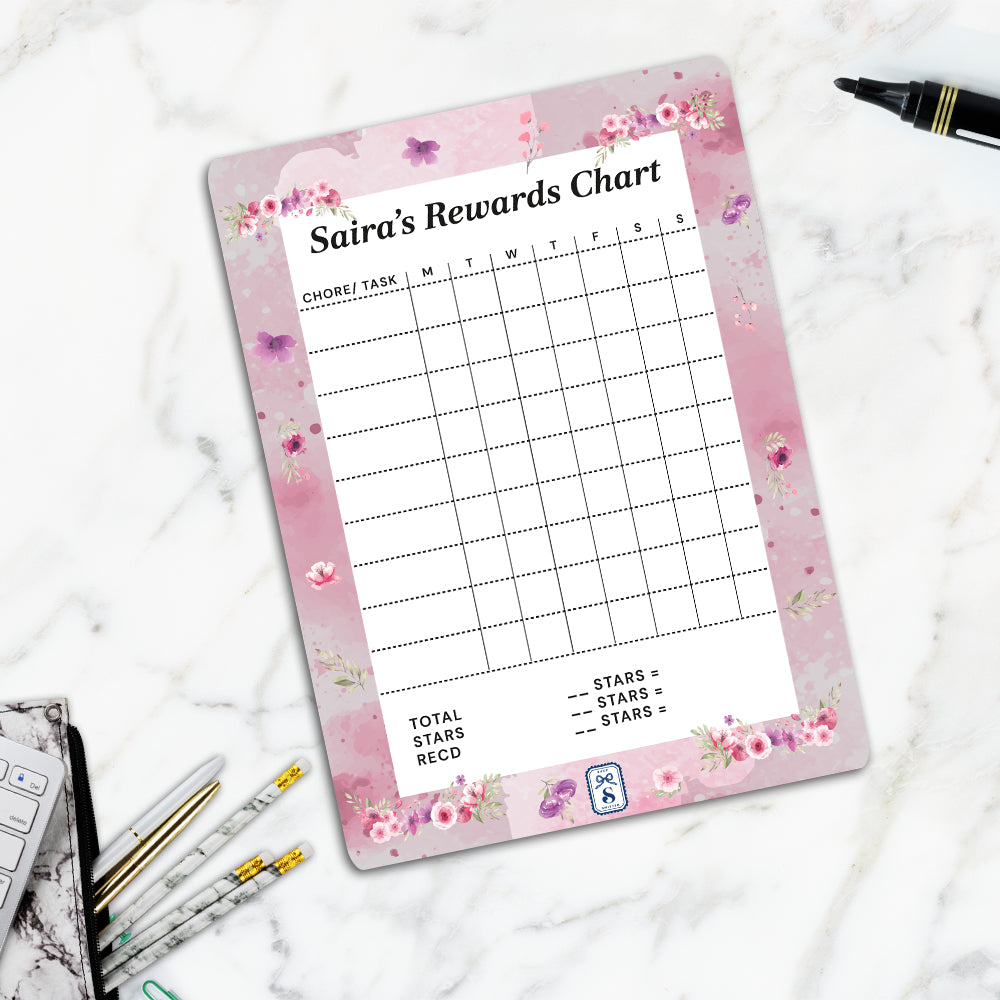 Floral Fiesta Kids Reward Chart