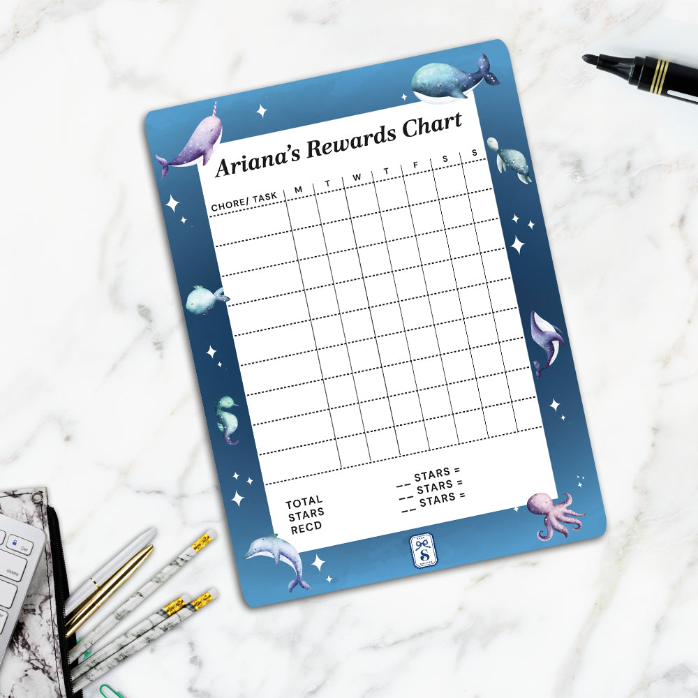 Midnight Ocean Kids Reward Chart