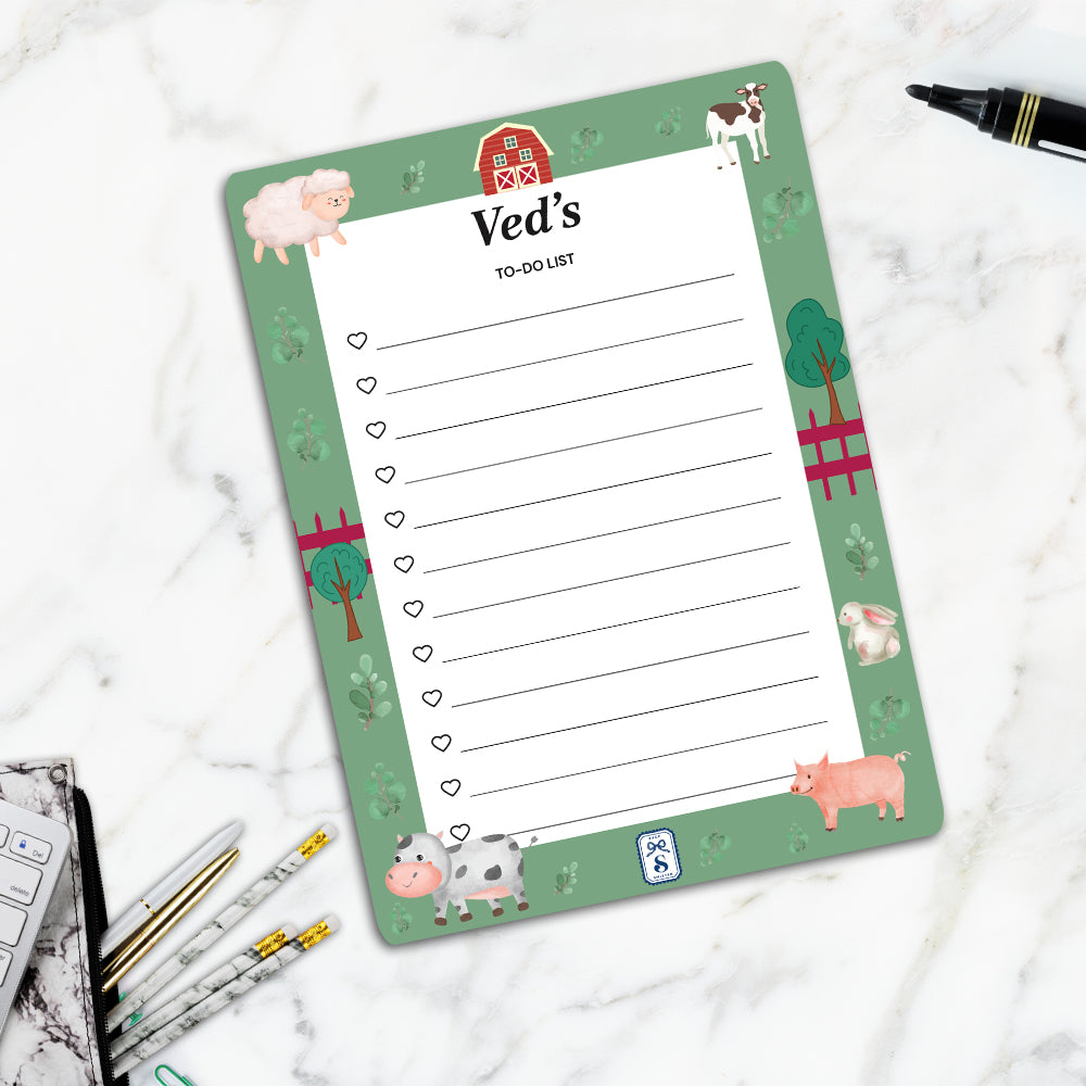 Farm Friends Kids To-Do List