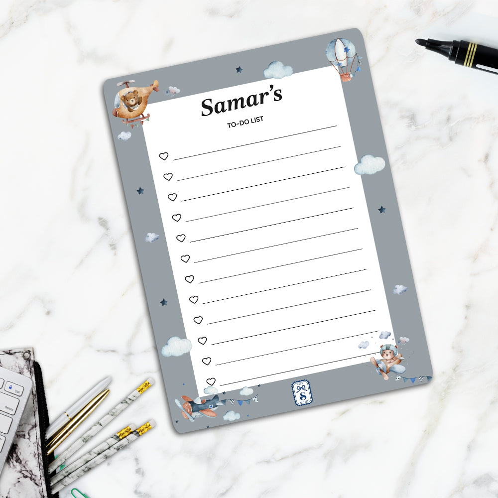 Teddy's Flight Kids To-Do List
