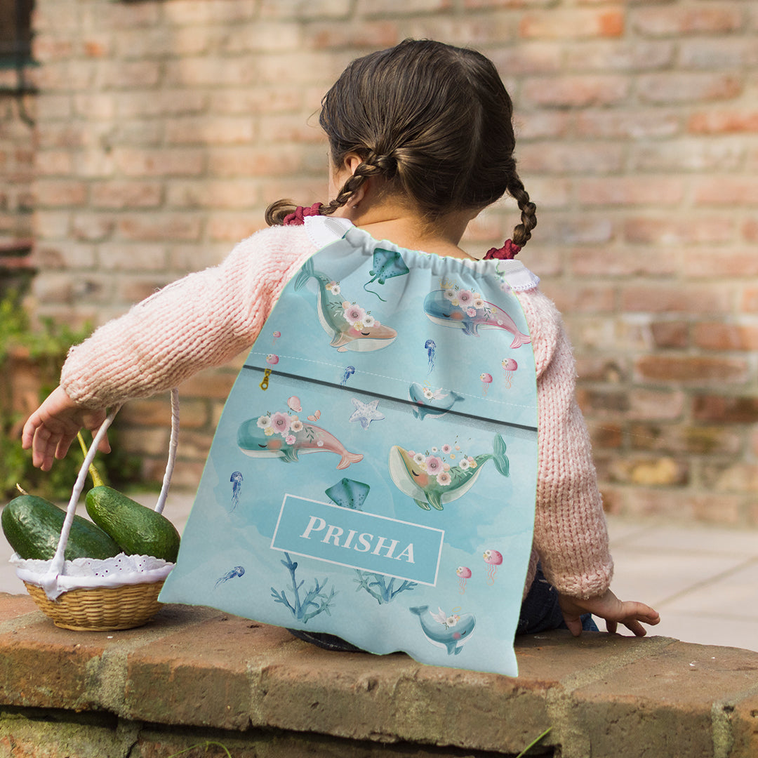 Floral Whales Swim Bag (kids)