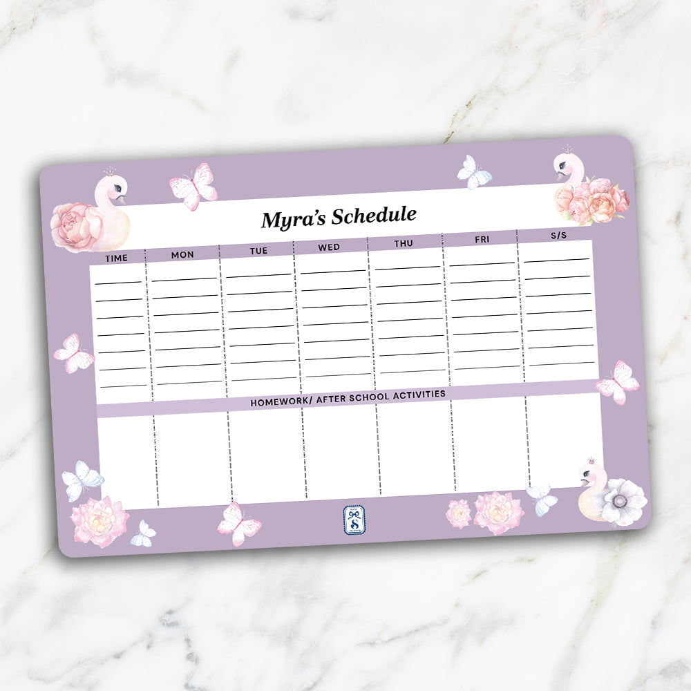 Swan Lake Garden Kids Schedule Planner