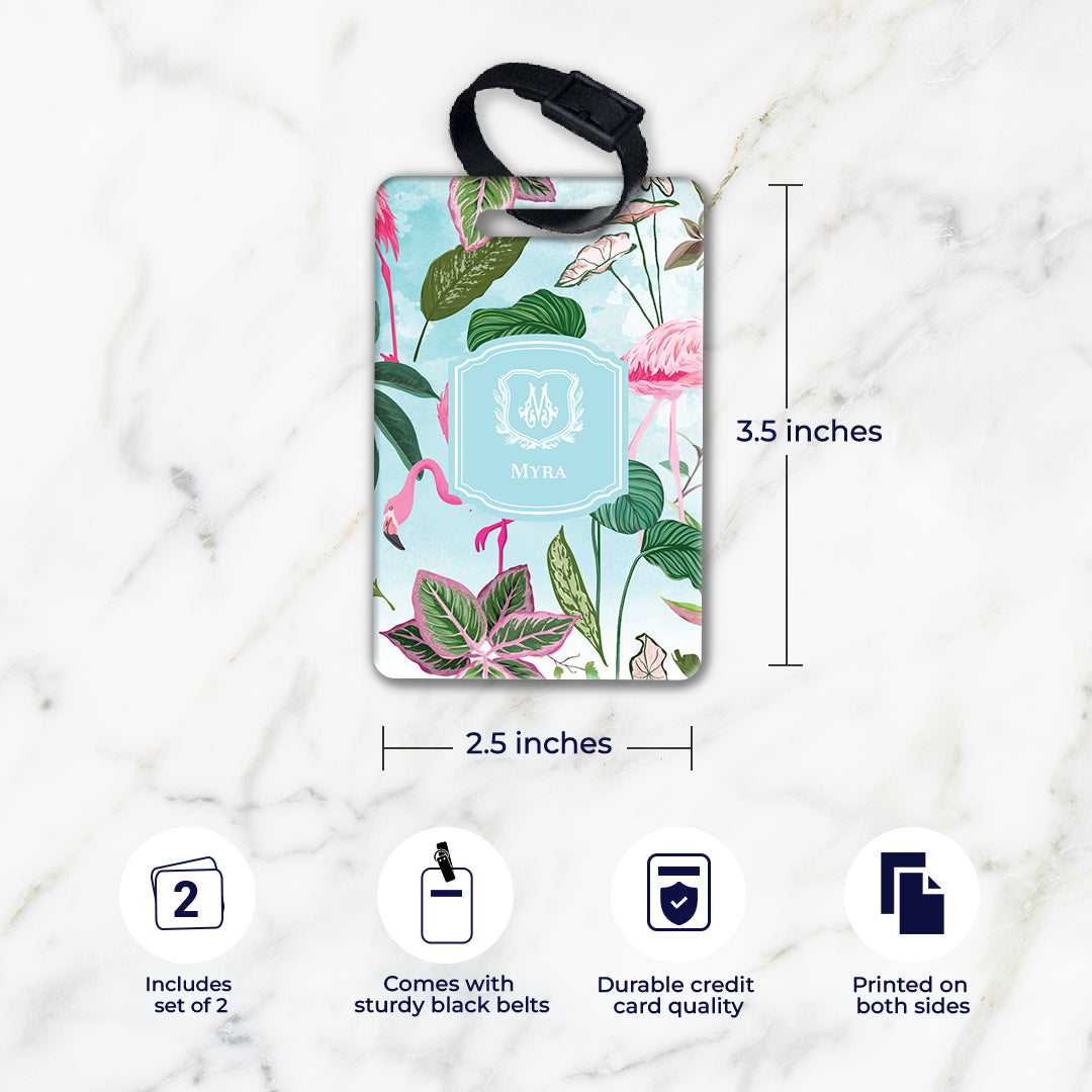 Flamingo Foliage Bag Tag