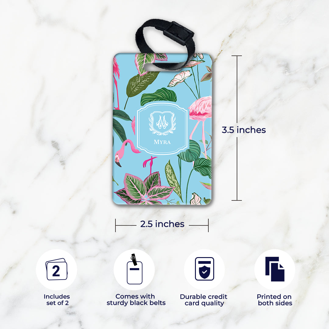 Flamingo Foliage Bag Tag