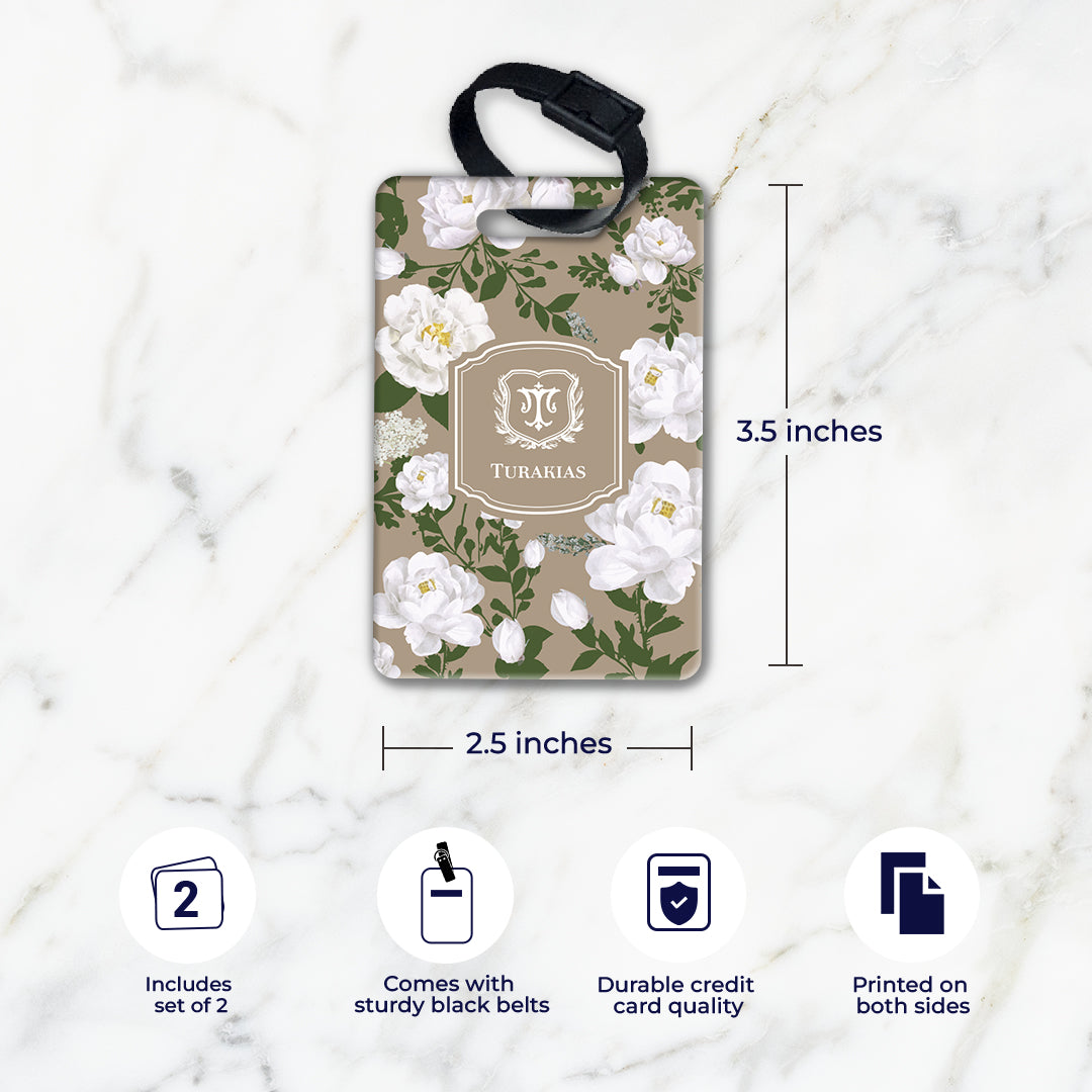 Peonies Bag Tag