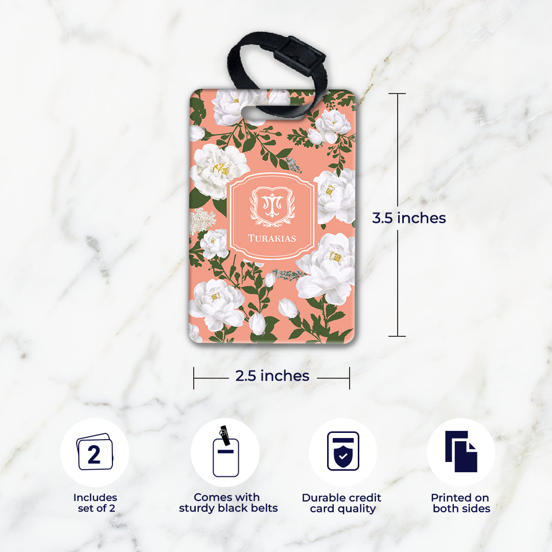 Peonies Bag Tag