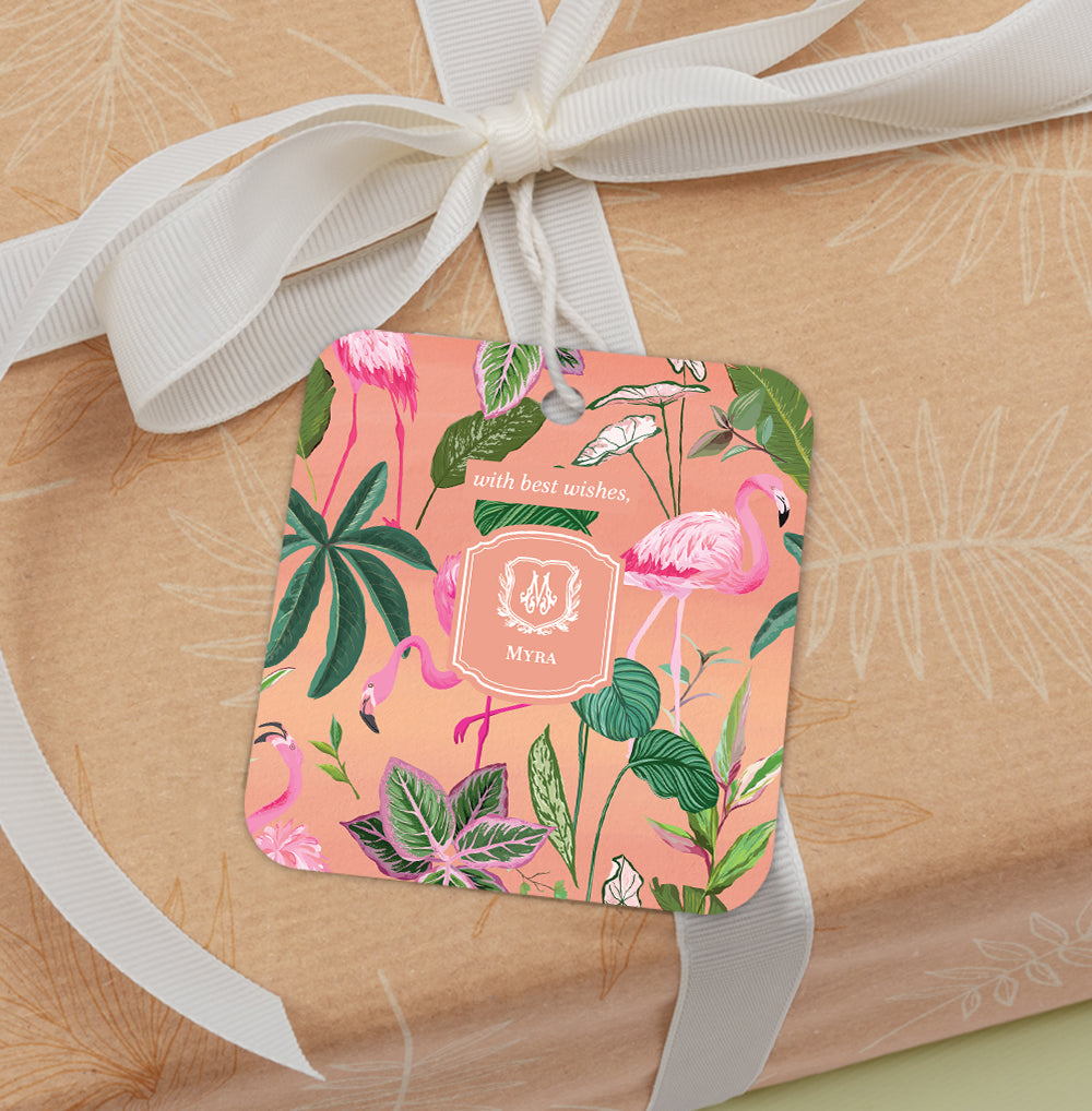 Flamingo Foliage Gift Tag