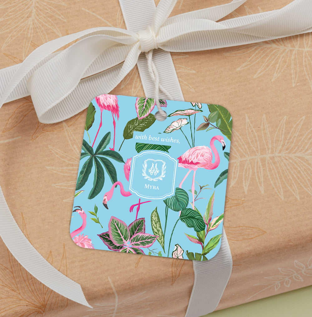 Flamingo Foliage Gift Tag