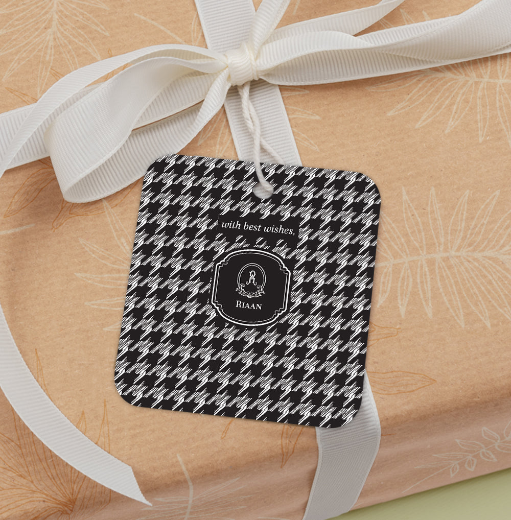 Houndstooth  Gift Tag