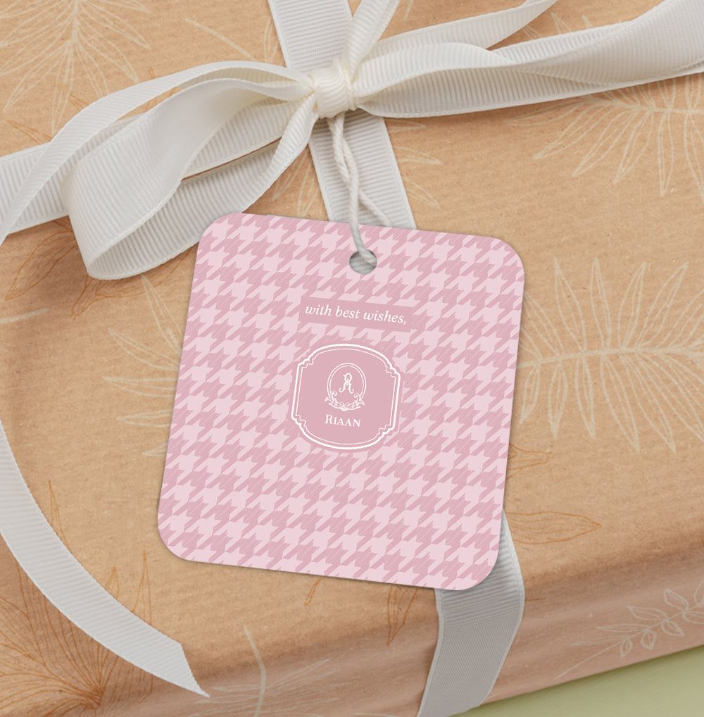 Houndstooth  Gift Tag