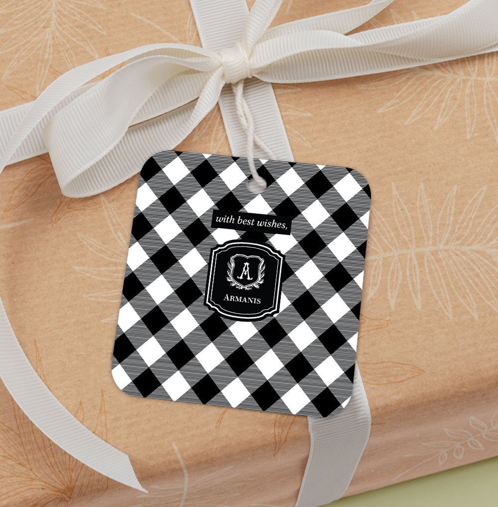 Gingham  Gift Tag