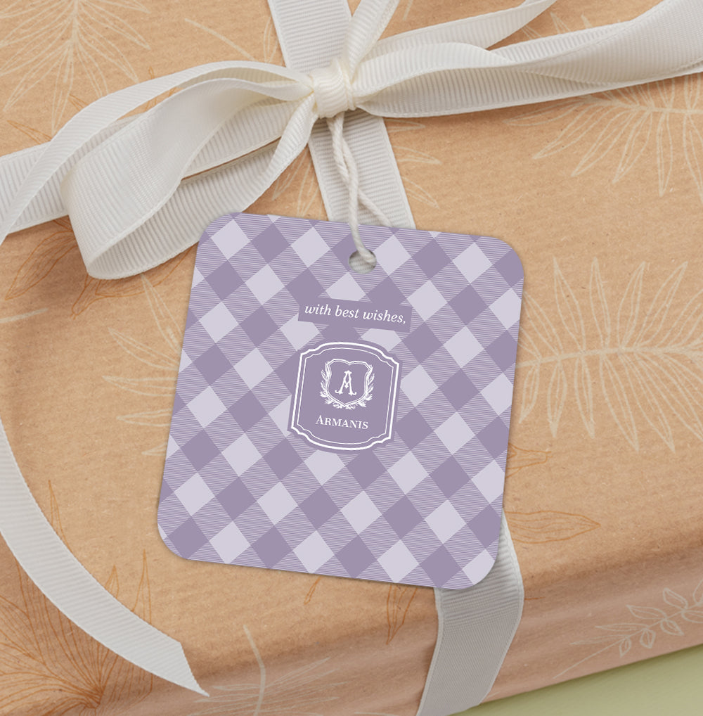 Gingham  Gift Tag