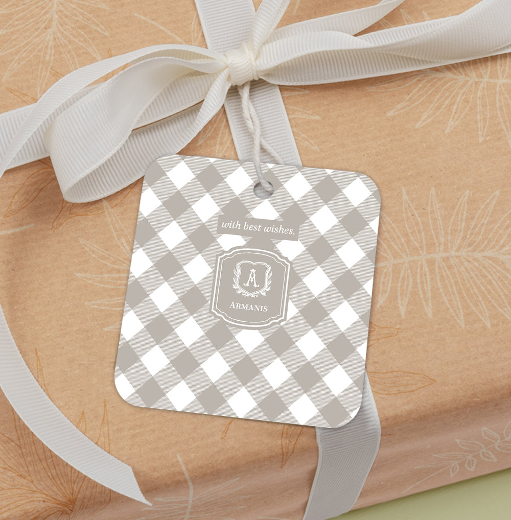 Gingham  Gift Tag