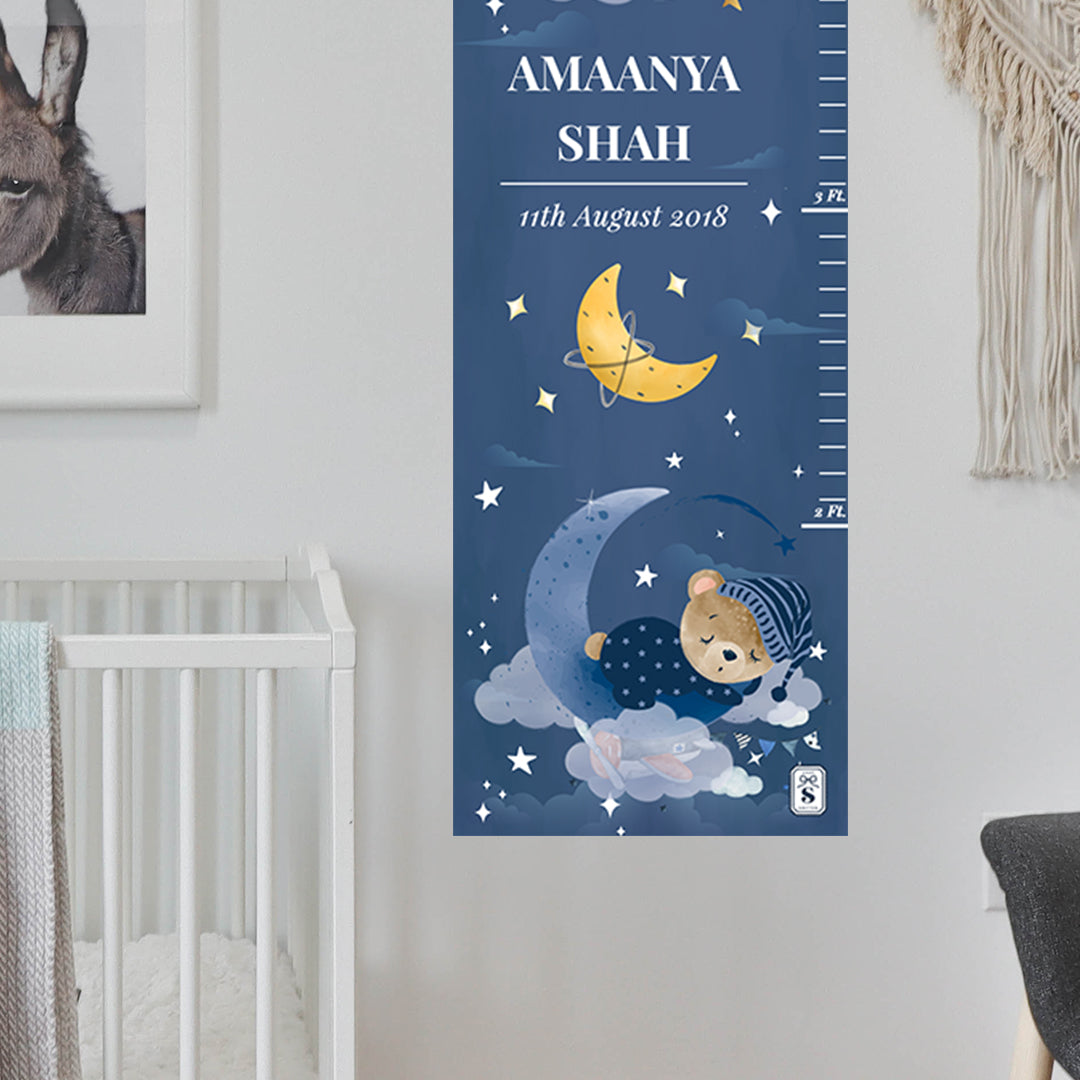 Moonlight Snuggles Height Chart - Denim Navy