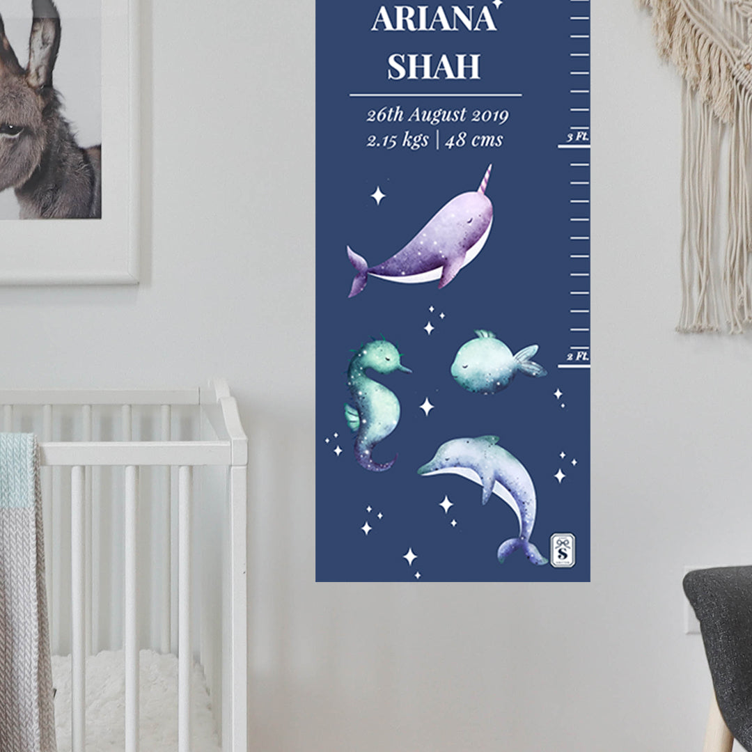 Midnight Ocean Height Chart - Spruce Navy