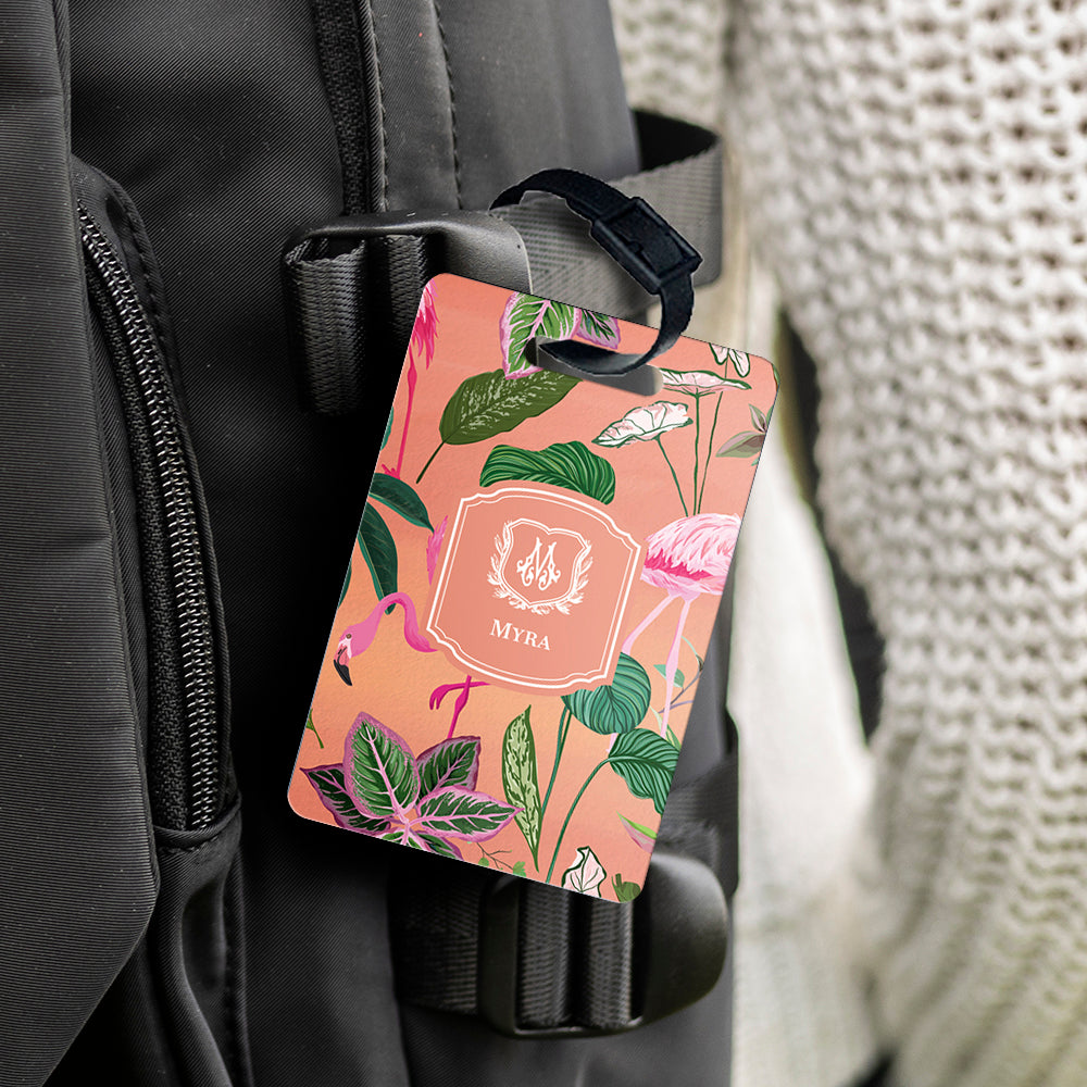 Flamingo Foliage Bag Tag