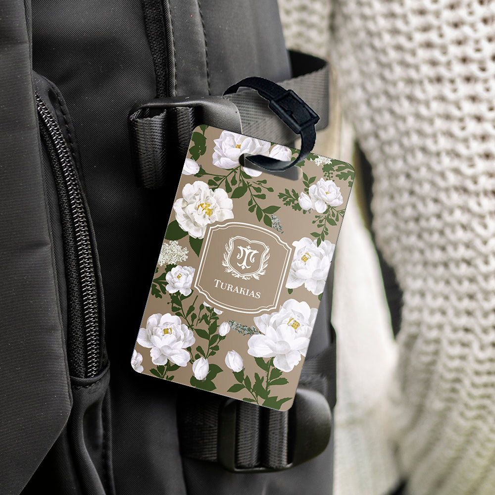 Peonies Bag Tag