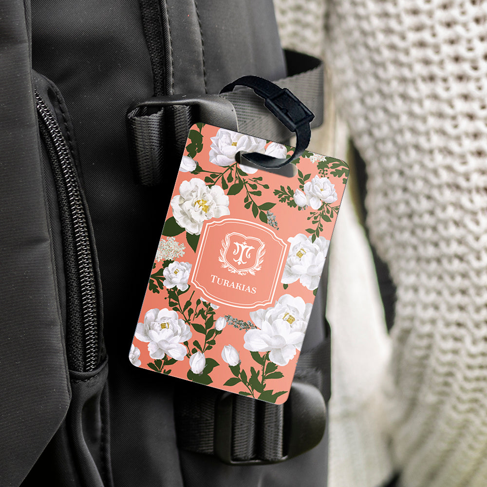 Peonies Bag Tag