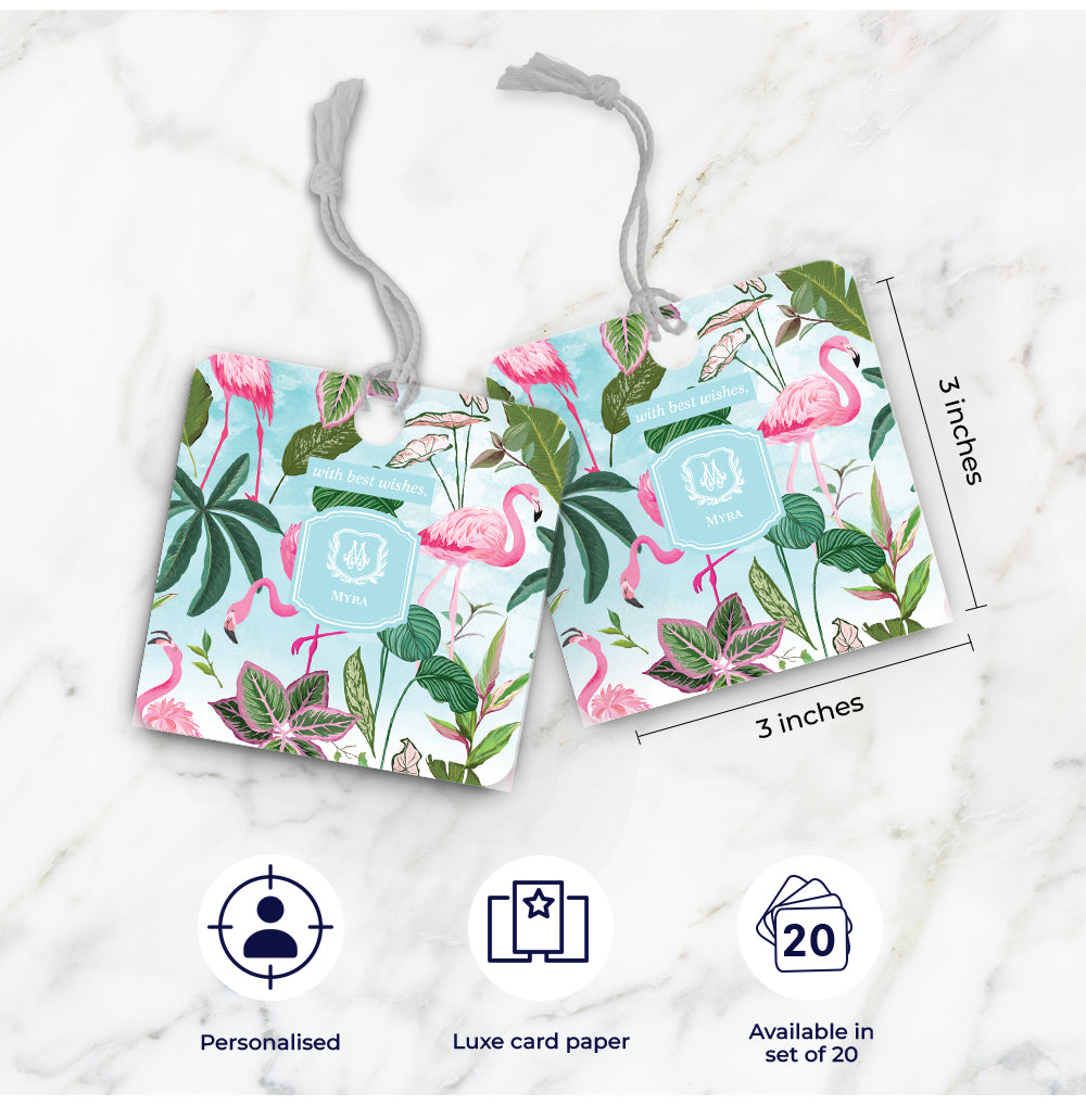 Flamingo Foliage Gift Tag