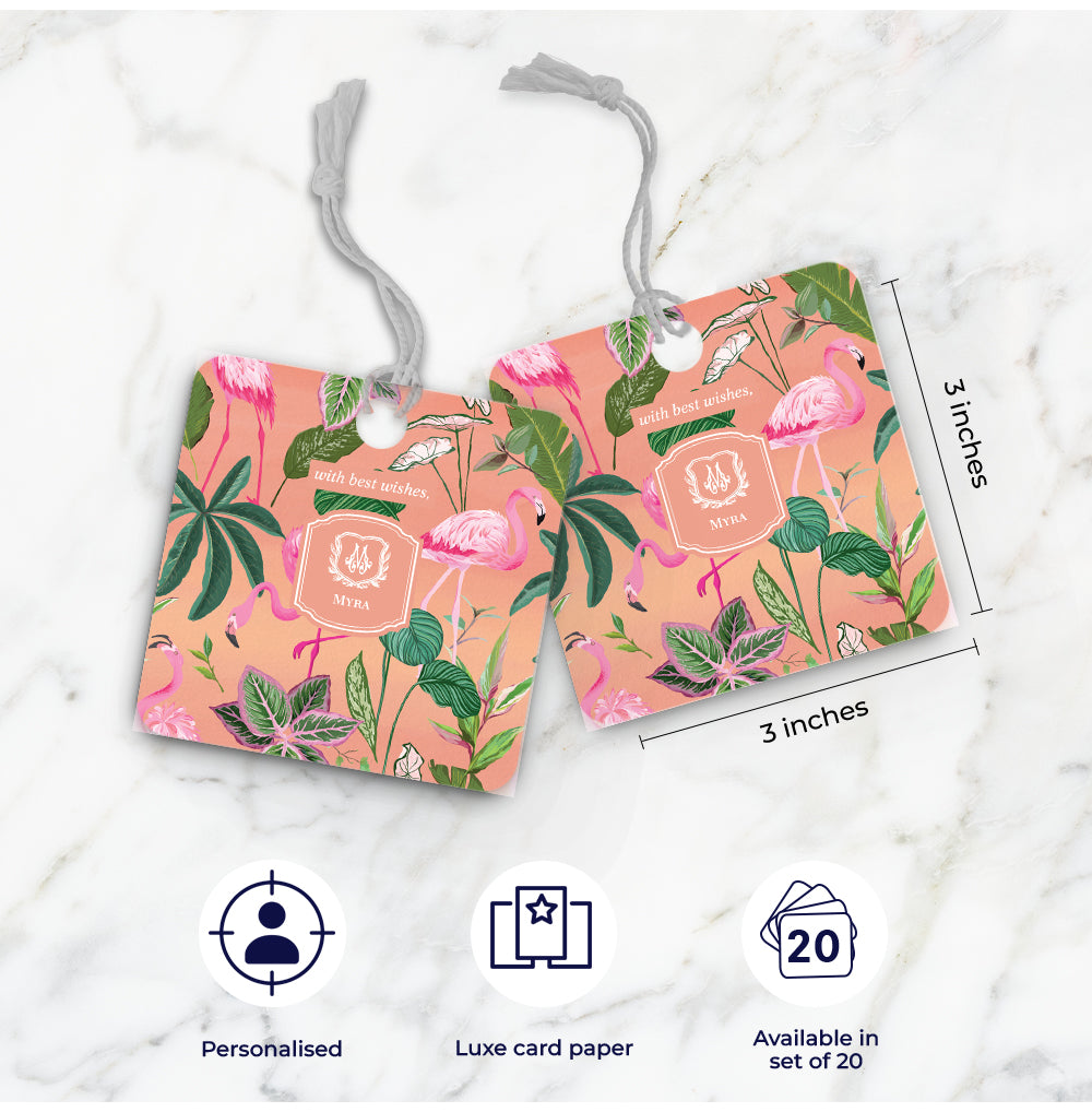 Flamingo Foliage Gift Tag