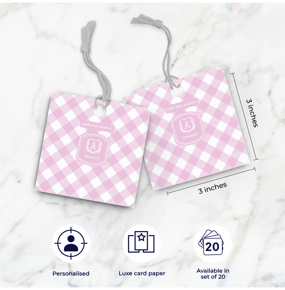 Gingham  Gift Tag